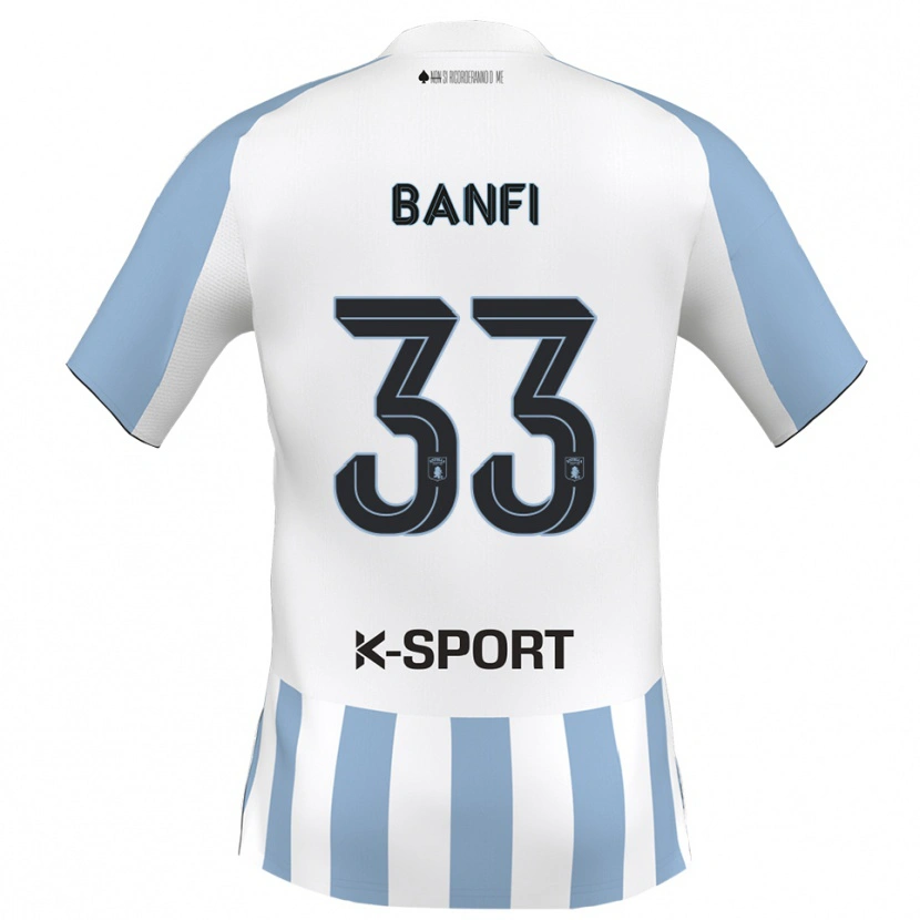 Danxen Men Emanuele Banfi #33 White Sky Blue Home Jersey 2025/26 T-Shirt