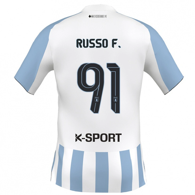 Danxen Men Flavio Russo #91 White Sky Blue Home Jersey 2025/26 T-Shirt