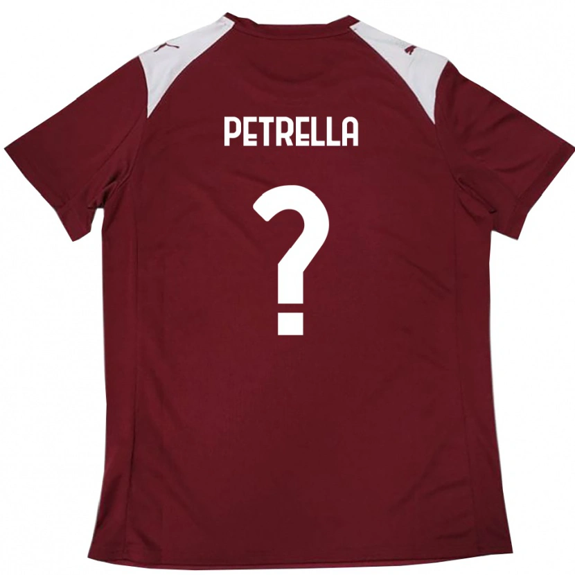Danxen Men Domenico Petrella #0 Burgundy White Home Jersey 2025/26 T-Shirt