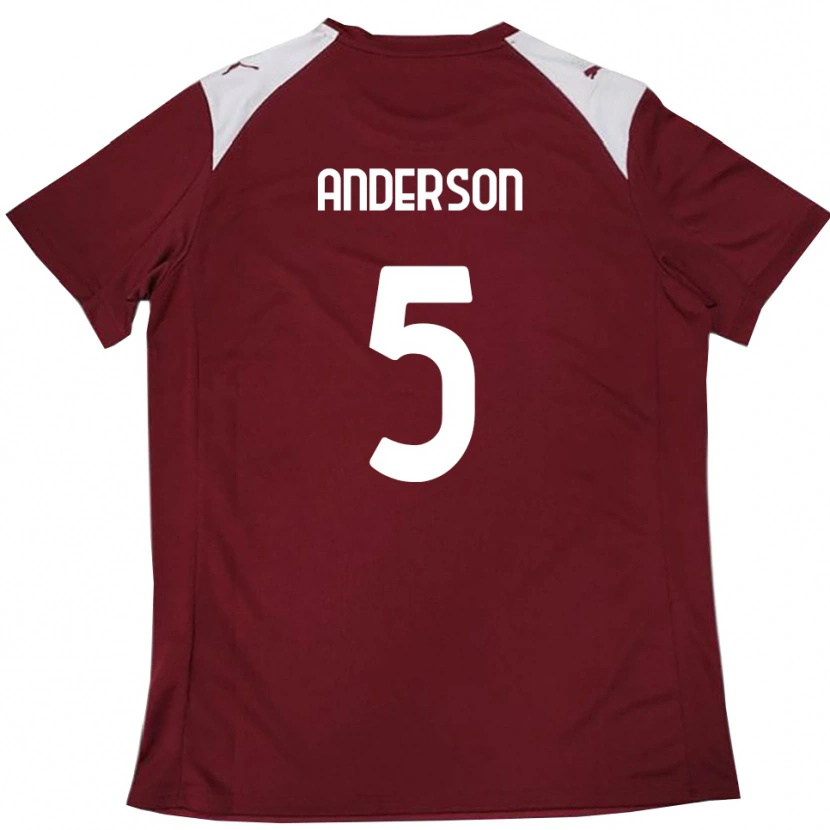 Danxen Men Marcus Anderson #5 Burgundy White Home Jersey 2025/26 T-Shirt