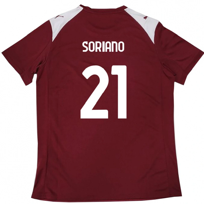 Danxen Men Roberto Soriano #21 Burgundy White Home Jersey 2025/26 T-Shirt