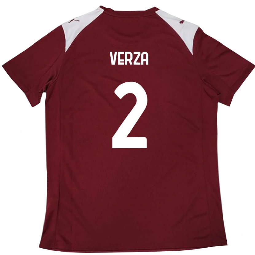 Danxen Men Donatello Verza #2 Burgundy White Home Jersey 2025/26 T-Shirt