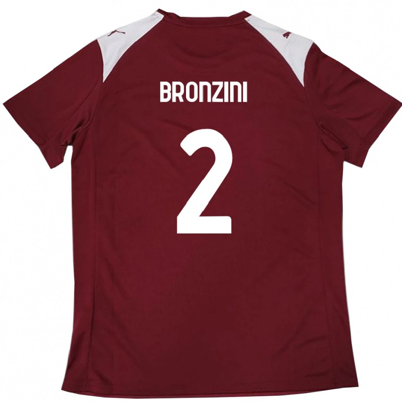 Danxen Men Luca Bronzini #2 Burgundy White Home Jersey 2025/26 T-Shirt