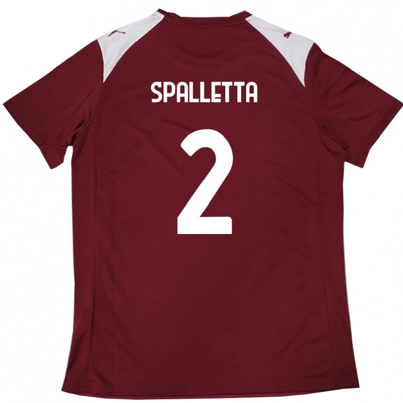 Danxen Men Emanuele Spalletta #2 Burgundy White Home Jersey 2025/26 T-Shirt