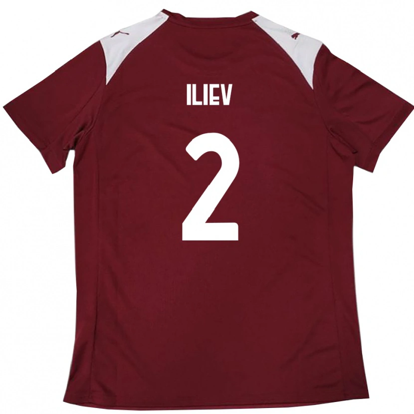 Danxen Men Mario Iliev #2 Burgundy White Home Jersey 2025/26 T-Shirt
