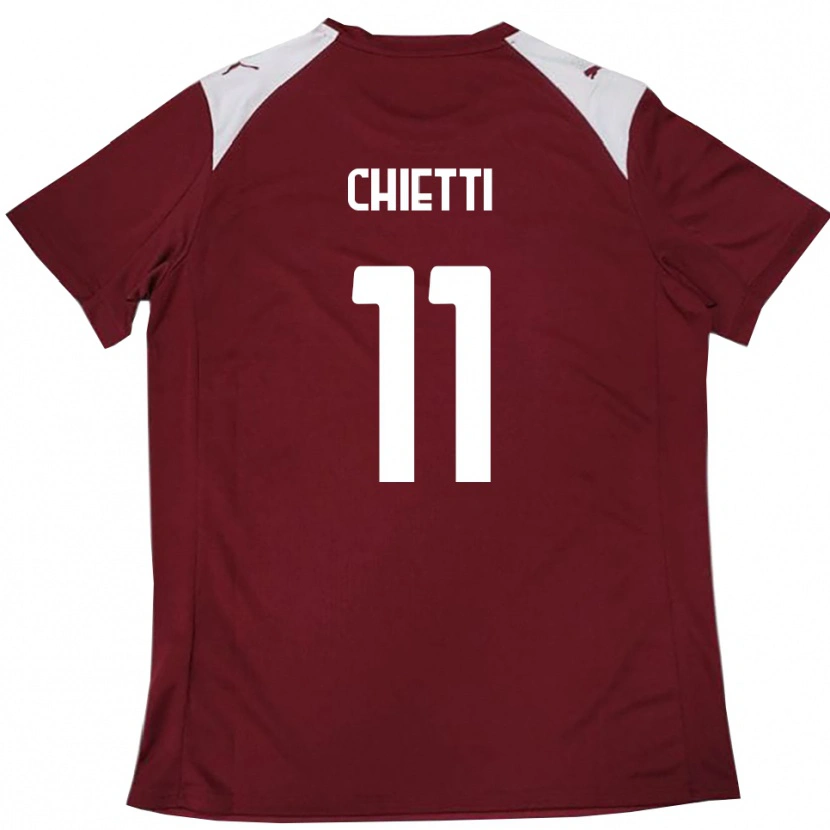 Danxen Men Francesco Chietti #11 Burgundy White Home Jersey 2025/26 T-Shirt