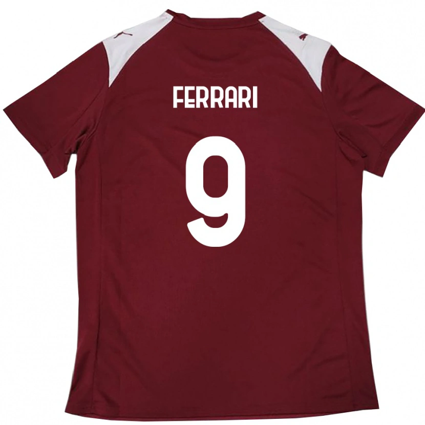 Danxen Men Franco Ferrari #9 Burgundy White Home Jersey 2025/26 T-Shirt