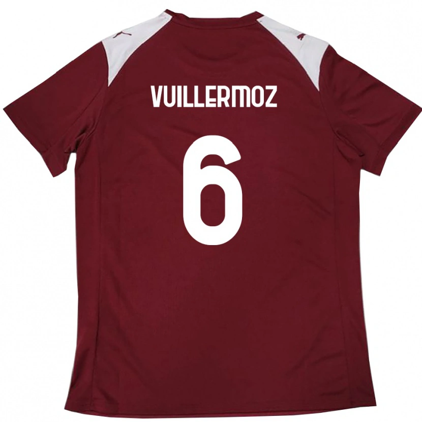 Danxen Men Joshua Vuillermoz #6 Burgundy White Home Jersey 2025/26 T-Shirt