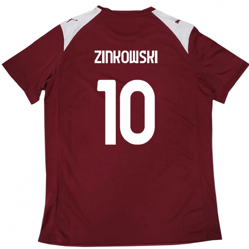 Danxen Men Igor Zinkowski #10 Burgundy White Home Jersey 2025/26 T-Shirt