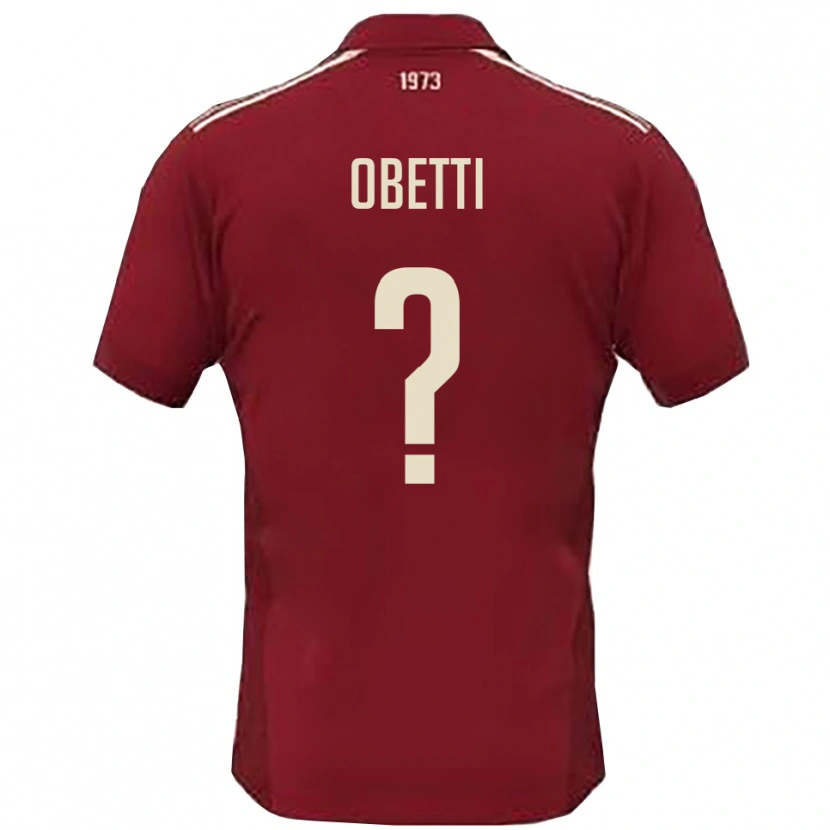 Danxen Men Gianmarco Obetti #0 Burgundy White Home Jersey 2025/26 T-Shirt
