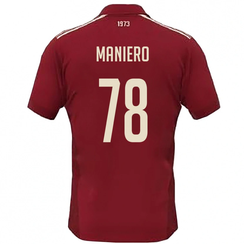 Danxen Men Luca Maniero #78 Burgundy White Home Jersey 2025/26 T-Shirt