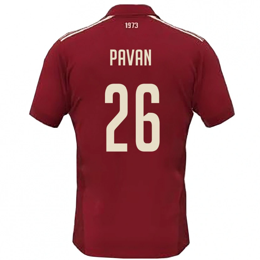 Danxen Men Nicola Pavan #26 Burgundy White Home Jersey 2025/26 T-Shirt