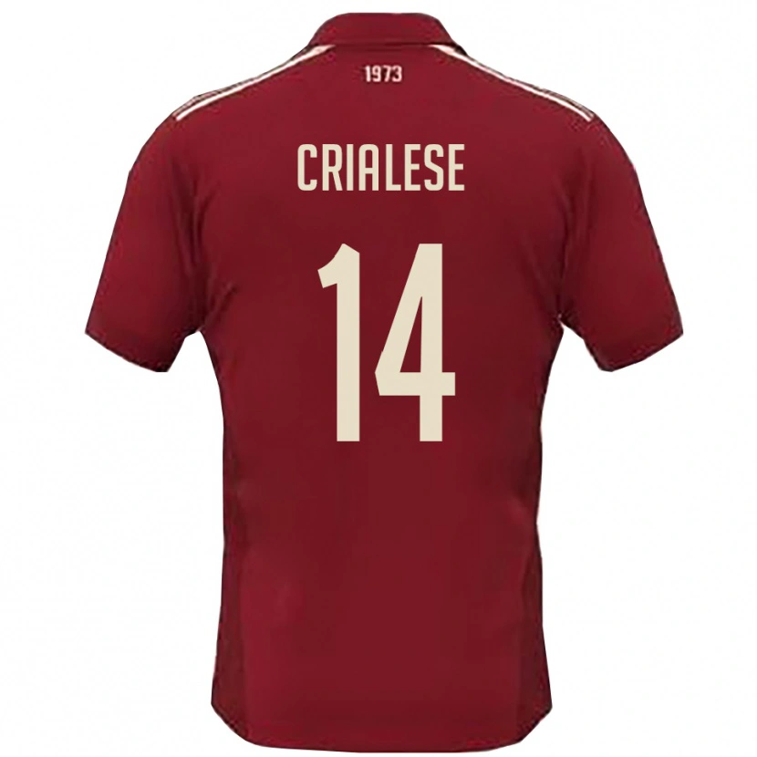 Danxen Men Carlo Crialese #14 Burgundy White Home Jersey 2025/26 T-Shirt