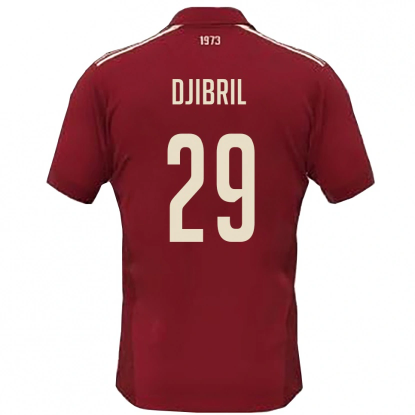 Danxen Men Akim Djibril #29 Burgundy White Home Jersey 2025/26 T-Shirt