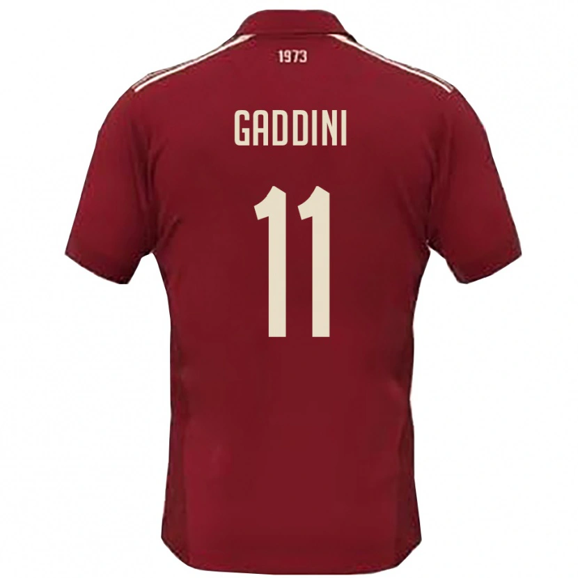 Danxen Men Mattia Gaddini #11 Burgundy White Home Jersey 2025/26 T-Shirt