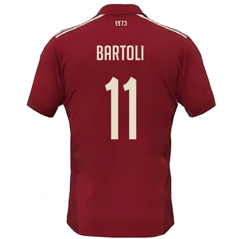 Danxen Men Emanuele Bartoli #11 Burgundy White Home Jersey 2025/26 T-Shirt