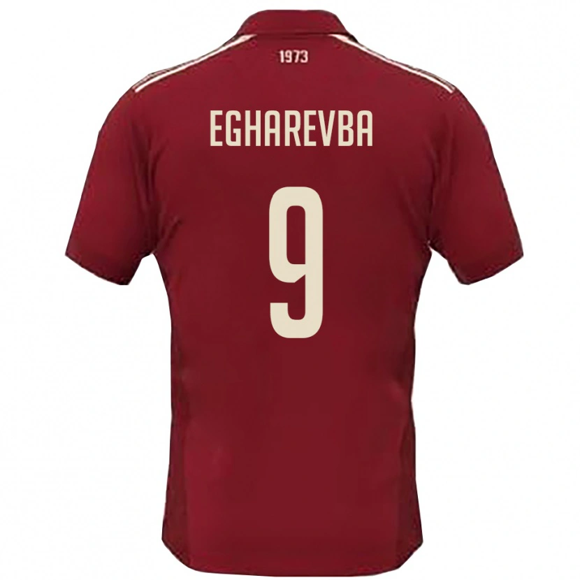 Danxen Men Destiny Egharevba #9 Burgundy White Home Jersey 2025/26 T-Shirt