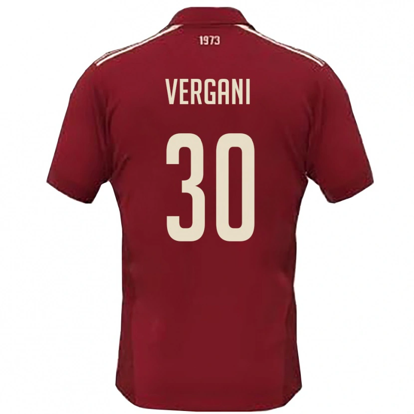 Danxen Men Mattia Vergani #30 Burgundy White Home Jersey 2025/26 T-Shirt