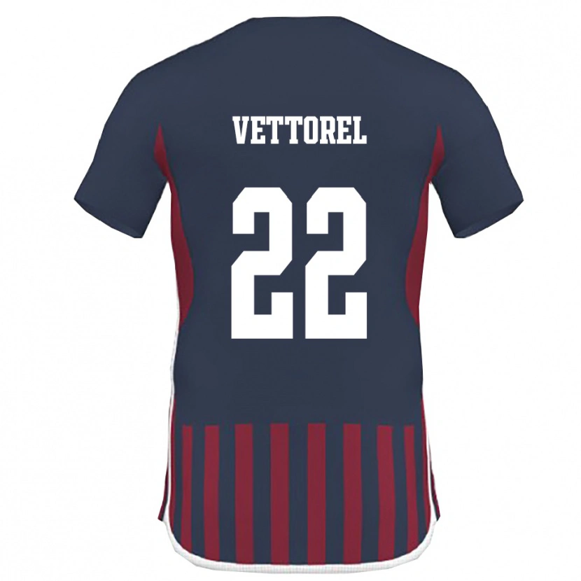 Danxen Men Thomas Vettorel #22 Navy Red Home Jersey 2025/26 T-Shirt