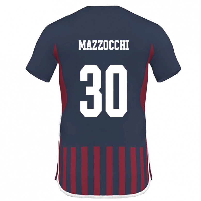 Danxen Men Simone Mazzocchi #30 Navy Red Home Jersey 2025/26 T-Shirt
