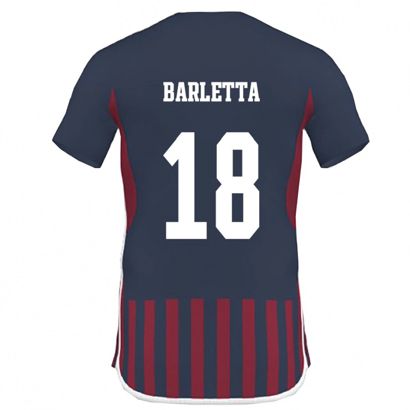 Danxen Men Emanuele Barletta #18 Navy Red Home Jersey 2025/26 T-Shirt