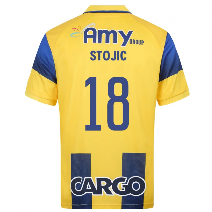 Danxen Men Nemanja Stojic #18 Yellow Navy Home Jersey 2025/26 T-Shirt