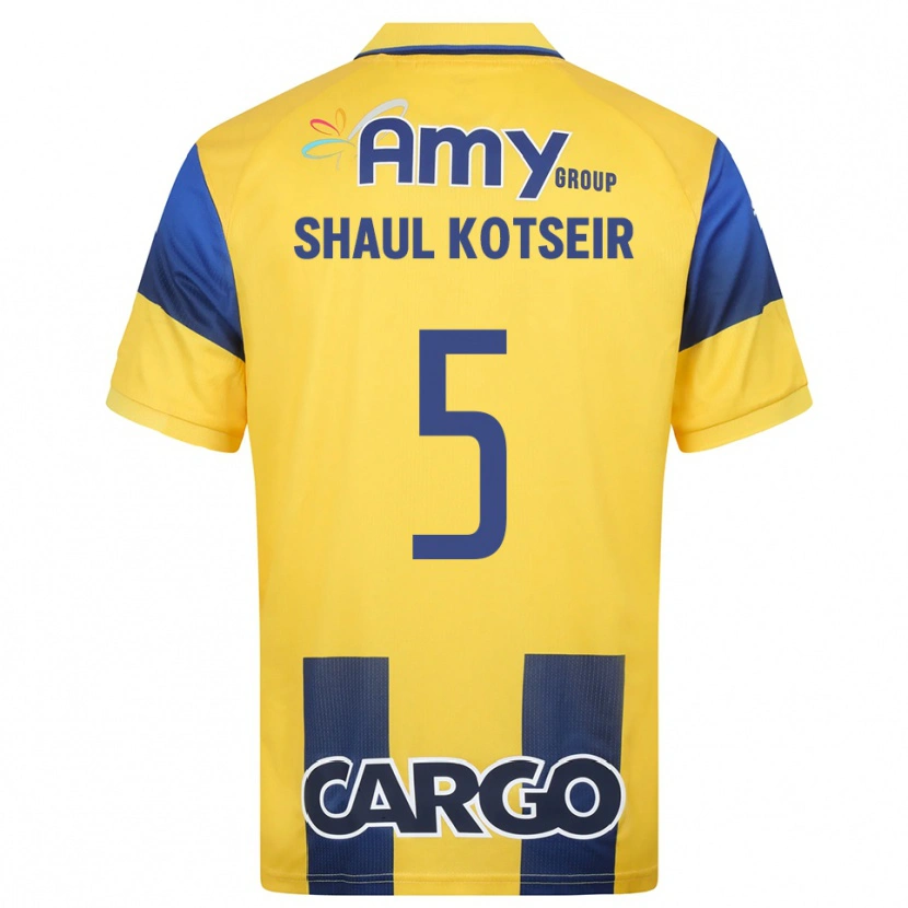 Danxen Men Yonathan Shaul Kotseir #5 Yellow Navy Home Jersey 2025/26 T-Shirt