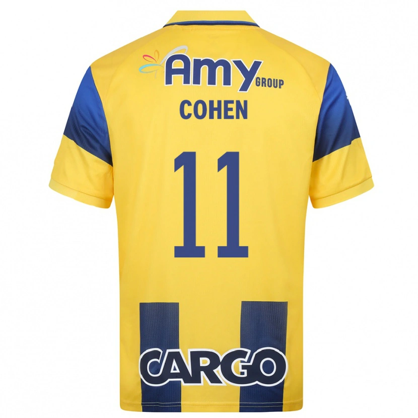 Danxen Men Yonatan Cohen #11 Yellow Navy Home Jersey 2025/26 T-Shirt