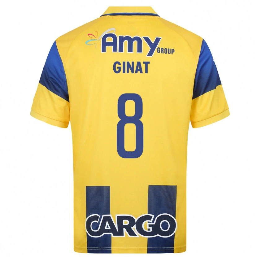 Danxen Men Eran Ginat #8 Yellow Navy Home Jersey 2025/26 T-Shirt