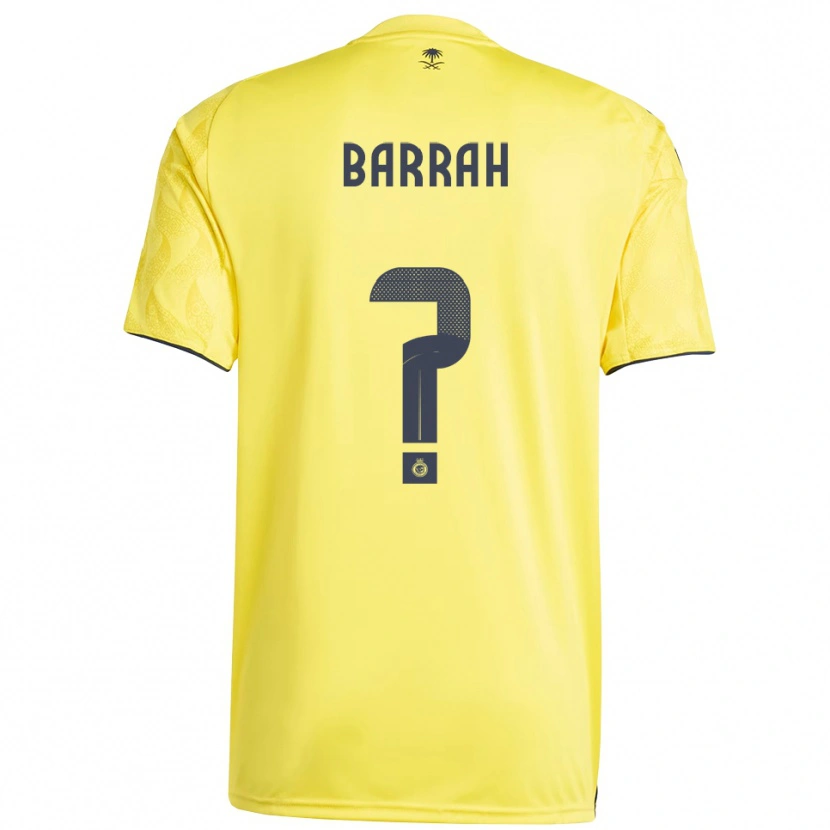 Danxen Men Muhannad Barrah #0 Yellow Black Home Jersey 2025/26 T-Shirt