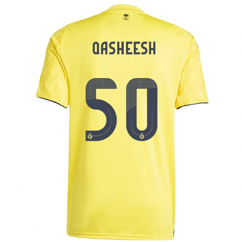 Danxen Men Majed Qasheesh #50 Yellow Black Home Jersey 2025/26 T-Shirt