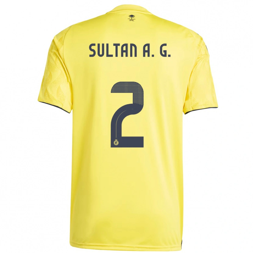 Danxen Men Sultan Al-Ghannam #2 Yellow Black Home Jersey 2025/26 T-Shirt
