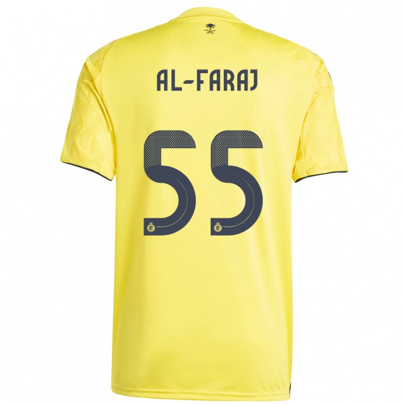 Danxen Men Abdulaziz Al-Faraj #55 Yellow Black Home Jersey 2025/26 T-Shirt