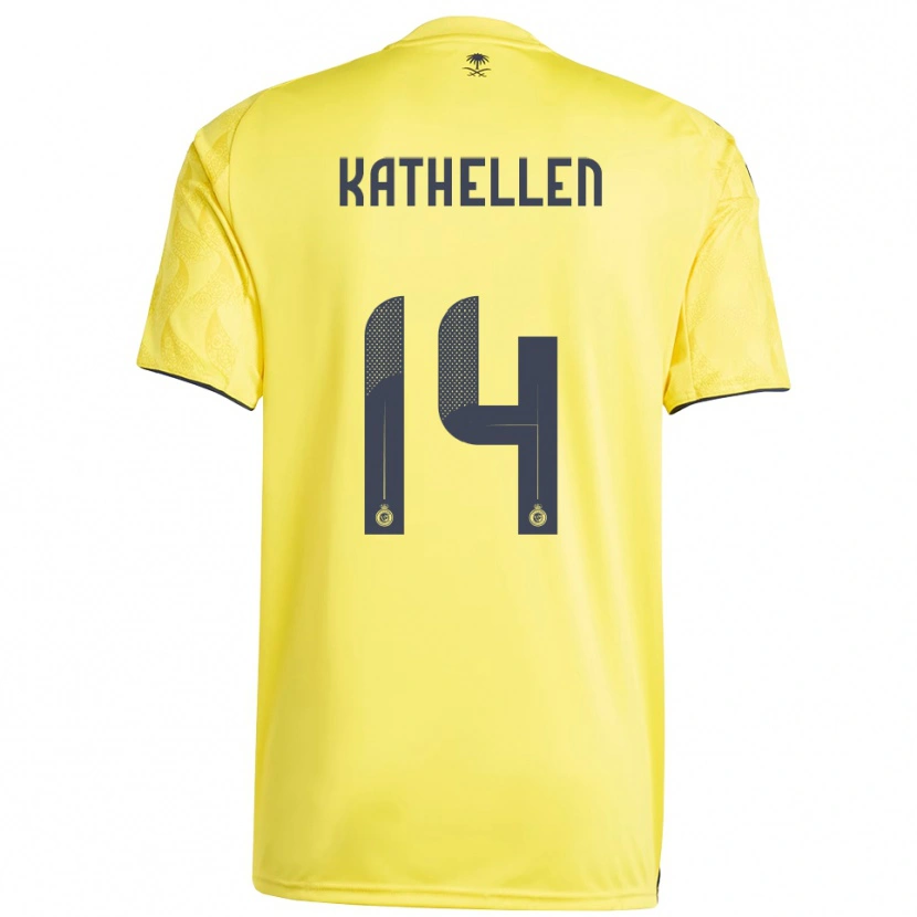 Danxen Men Kathellen Sousa Feitoza #14 Yellow Black Home Jersey 2025/26 T-Shirt