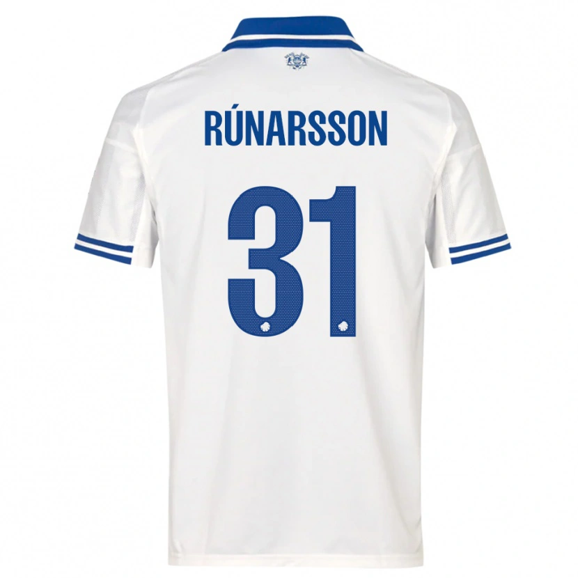 Danxen Men Rúnar Alex Rúnarsson #31 White Blue Home Jersey 2025/26 T-Shirt