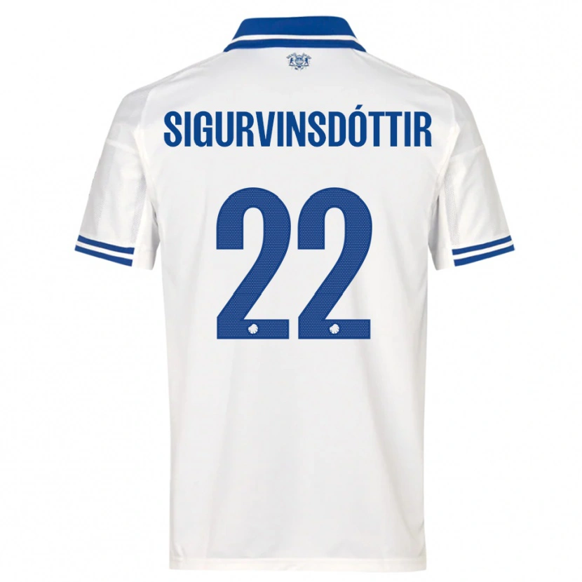 Danxen Men Sunneva Sigurvinsdóttir #22 White Blue Home Jersey 2025/26 T-Shirt