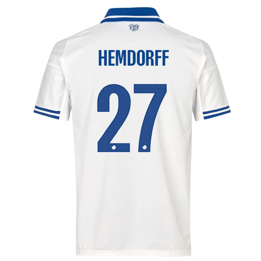 Danxen Men Mathilde Hemdorff #27 White Blue Home Jersey 2025/26 T-Shirt