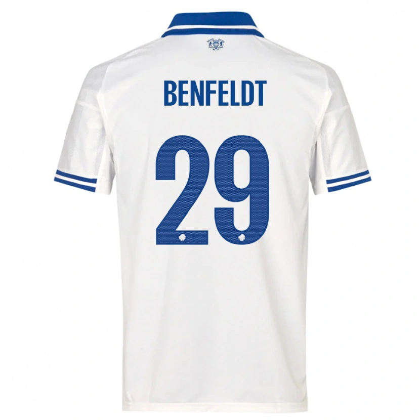 Danxen Men Frederikke Benfeldt #29 White Blue Home Jersey 2025/26 T-Shirt