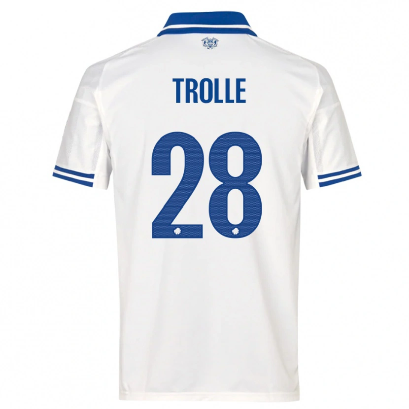 Danxen Men Frederikke Trolle #28 White Blue Home Jersey 2025/26 T-Shirt