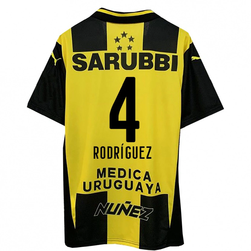 Danxen Men Guzmán Rodríguez #4 Yellow Black Home Jersey 2025/26 T-Shirt