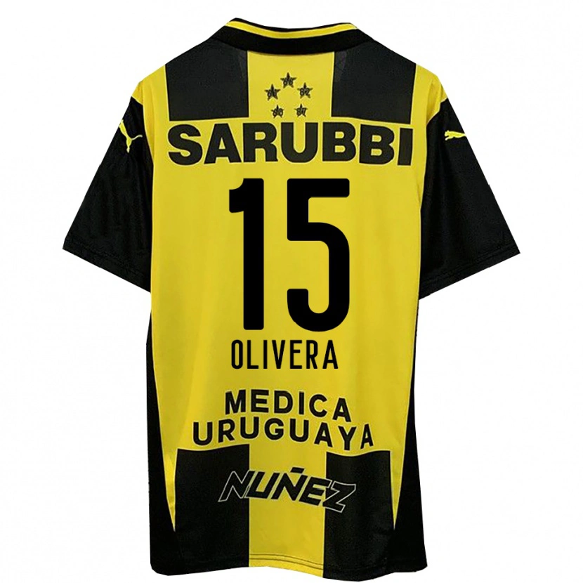 Danxen Men Maximiliano Olivera #15 Yellow Black Home Jersey 2025/26 T-Shirt