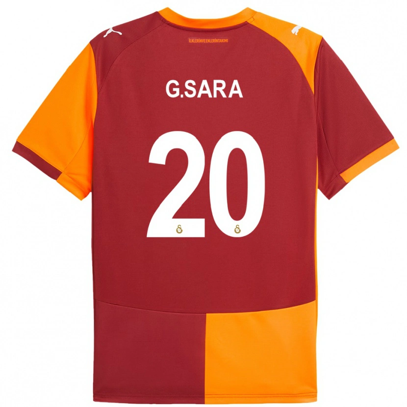 Danxen Men Gabriel Sara #20 Red Orange Home Jersey 2025/26 T-Shirt