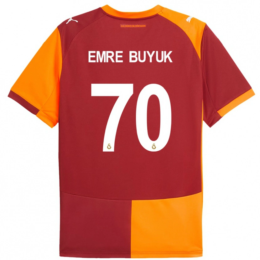 Danxen Men Enes Emre Büyük #70 Red Orange Home Jersey 2025/26 T-Shirt