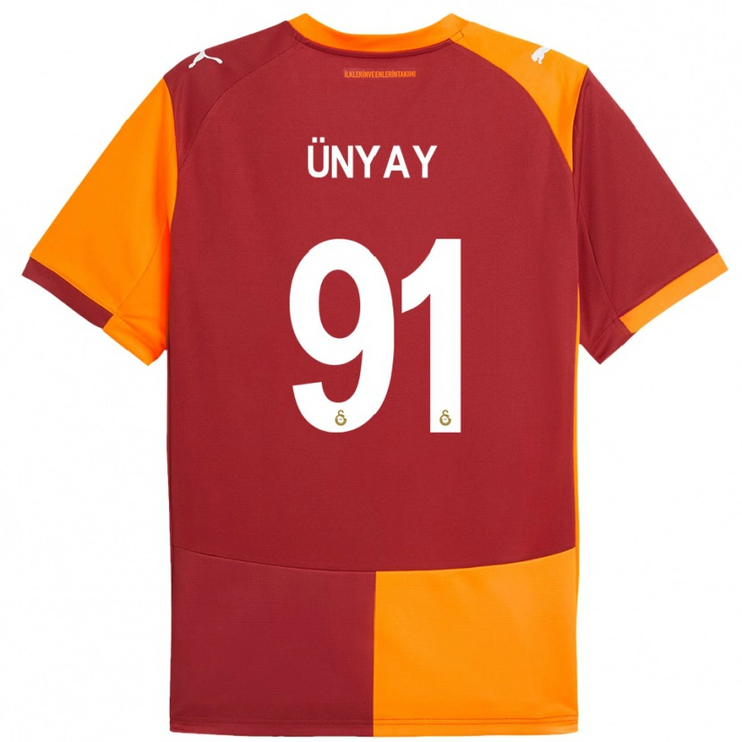 Danxen Men Arda Ünyay #91 Red Orange Home Jersey 2025/26 T-Shirt