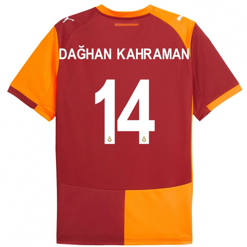 Danxen Men Yusuf Dağhan Kahraman #14 Red Orange Home Jersey 2025/26 T-Shirt