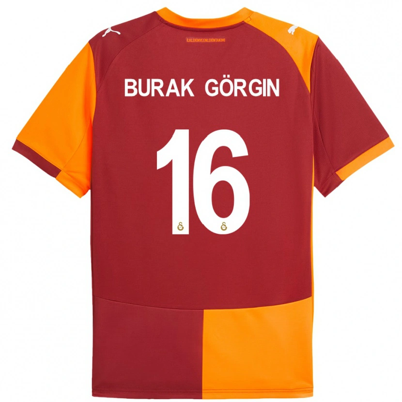 Danxen Men Muhammet Burak Görgin #16 Red Orange Home Jersey 2025/26 T-Shirt