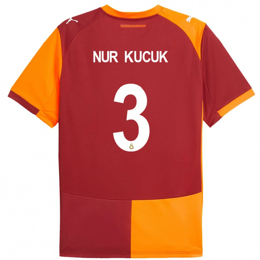 Danxen Men Rabia Nur Küçük #3 Red Orange Home Jersey 2025/26 T-Shirt