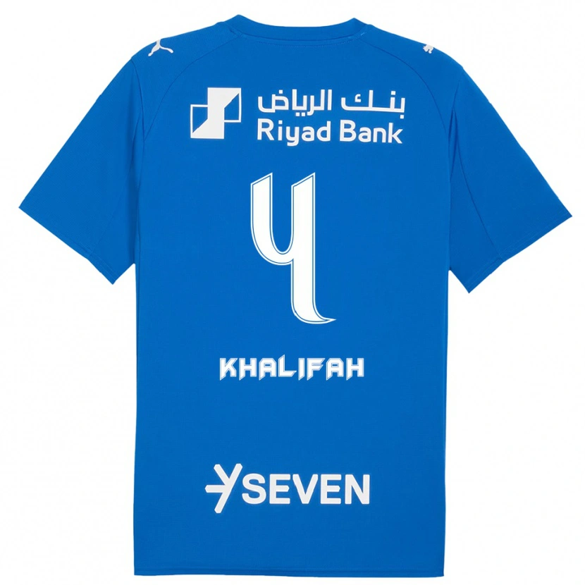 Danxen Men Khalifah Al-Dawsari #4 Blue White Home Jersey 2025/26 T-Shirt