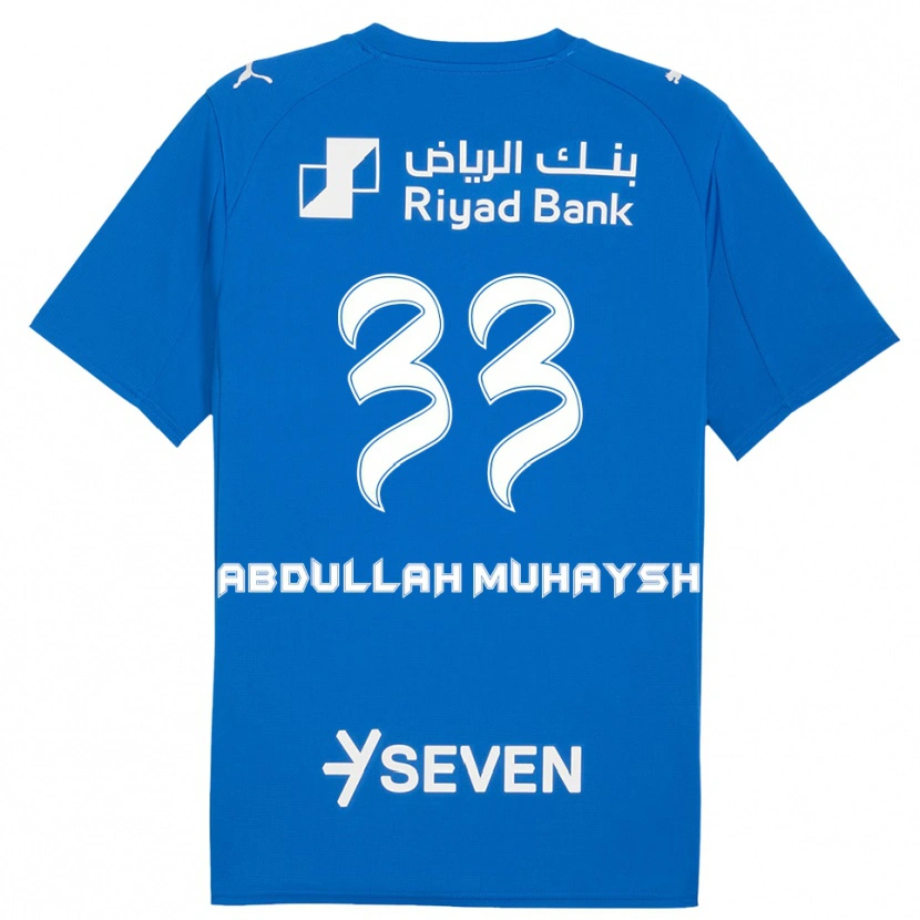 Danxen Men Mohammed Abdullah Muhaysh #33 Blue White Home Jersey 2025/26 T-Shirt