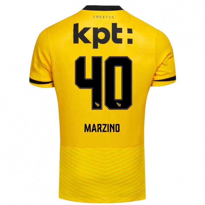 Danxen Men Dario Marzino #40 Yellow Black Home Jersey 2025/26 T-Shirt